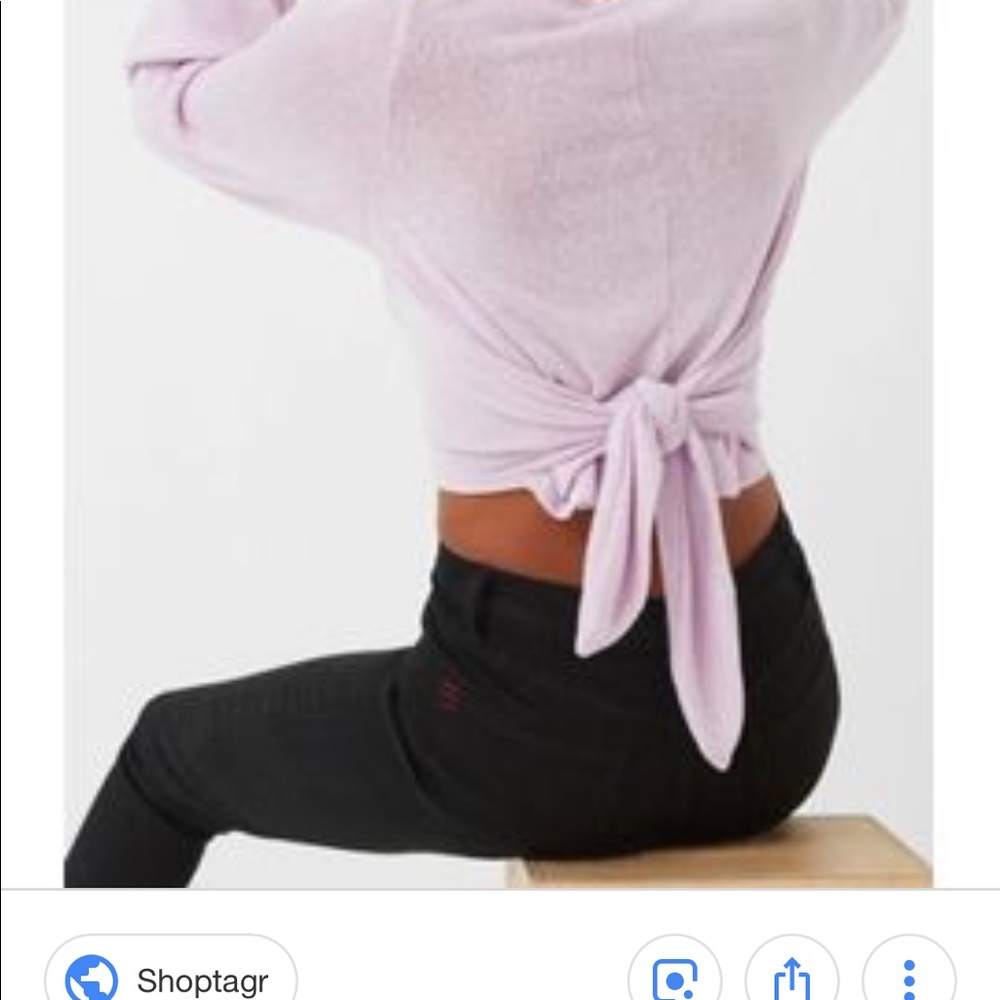 Urban Outfitters Tanner Tie-Back Cropped Sweater